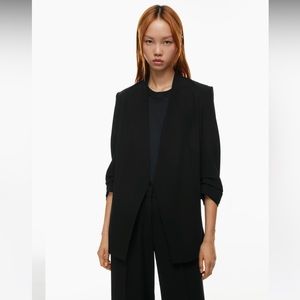 Black Babaton Power Hip Crepe Blazer